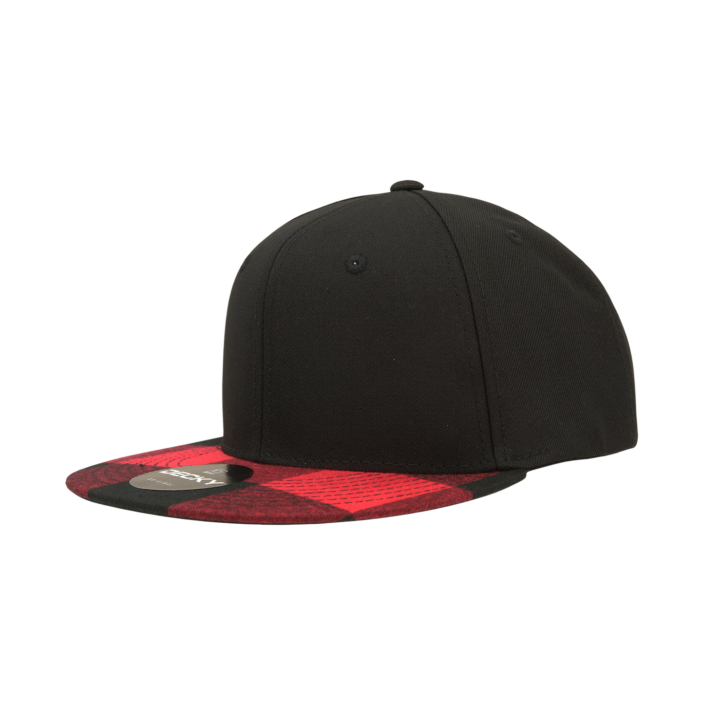 Decky 1045 Snapback Cap - Structured, Flat Brim