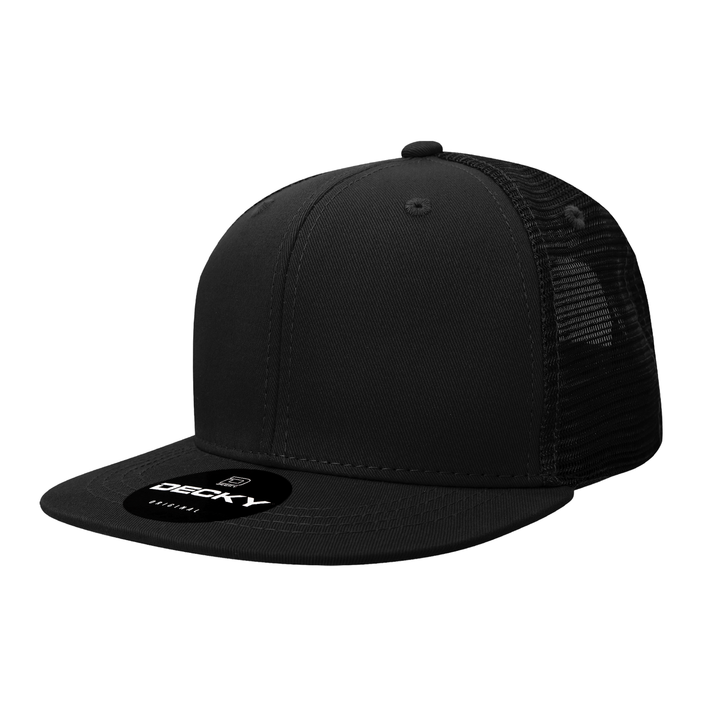 Decky 1052 Trucker Hat - Structured, Flat Brim