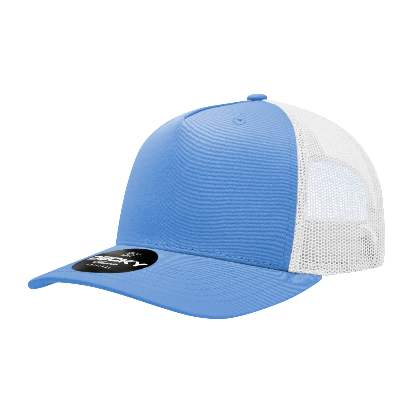 Decky 5 Panel Mid Profile Structured Cotton Blend Trucker