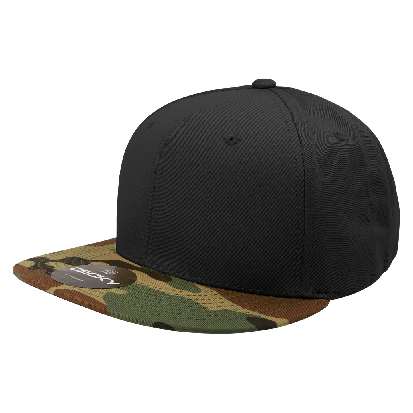 Decky 1047 Snapback Cap - 100% Cotton, Structured
