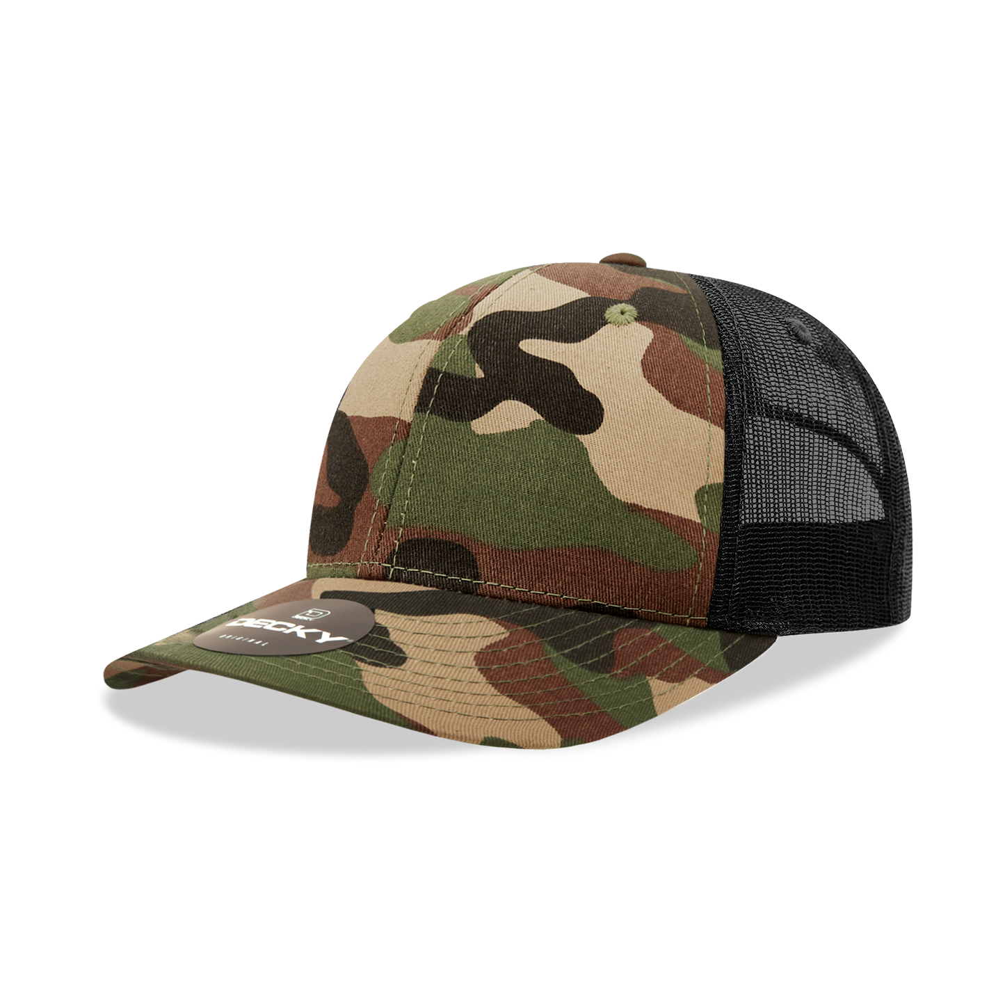 Decky 1054 Trucker Hat - 100% Cotton, Structured