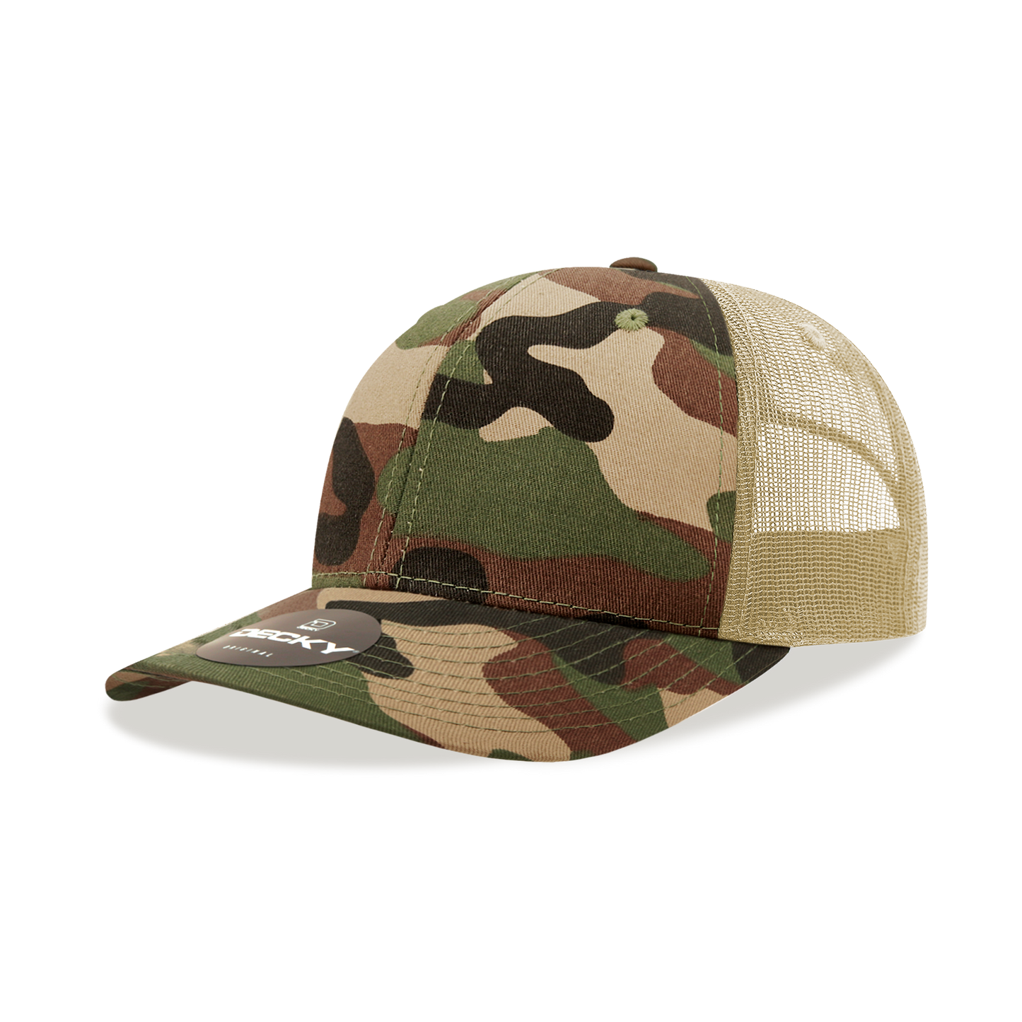 Decky 1054 Trucker Hat - 100% Cotton, Structured
