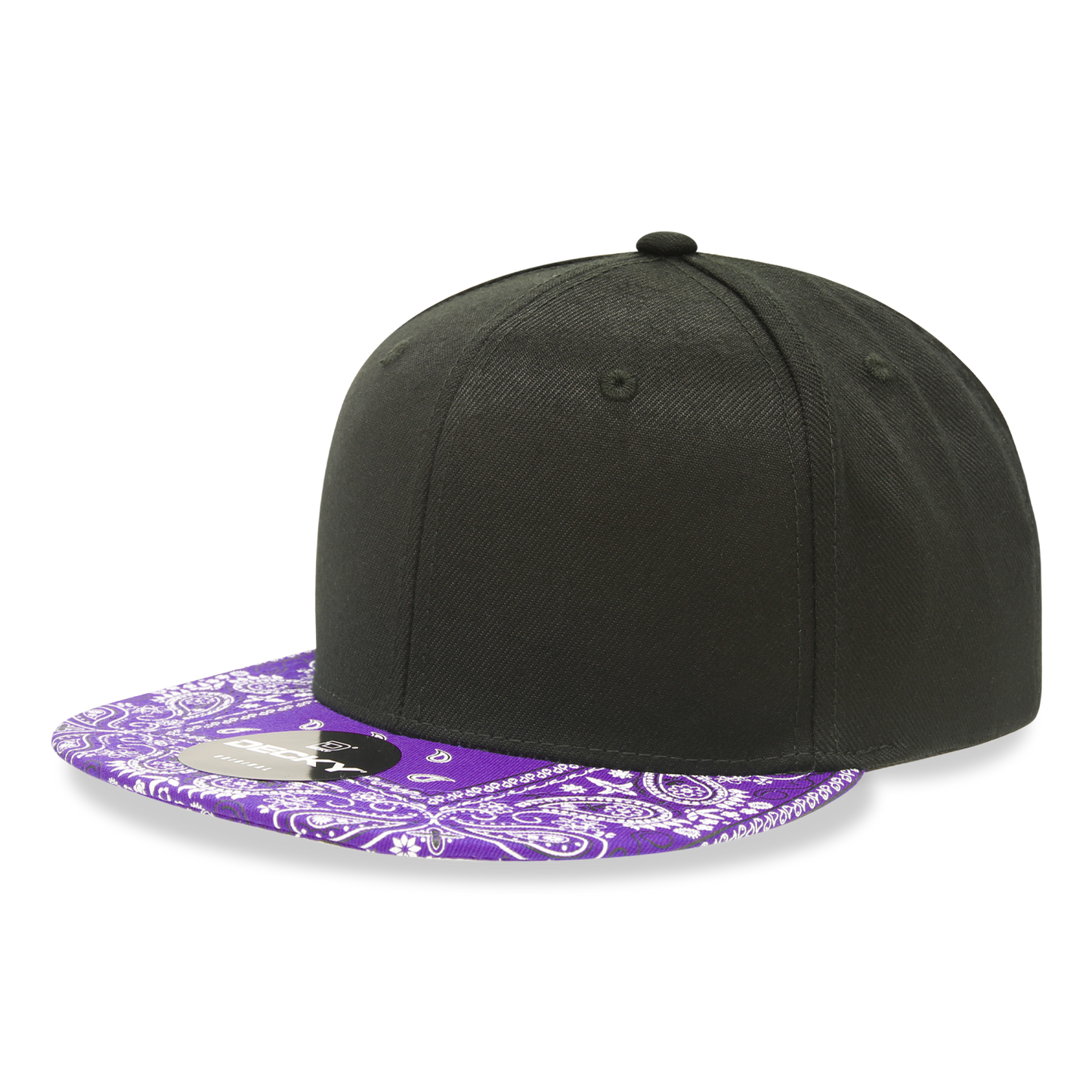 Decky 1093 Snapback Cap - Structured, Flat Brim