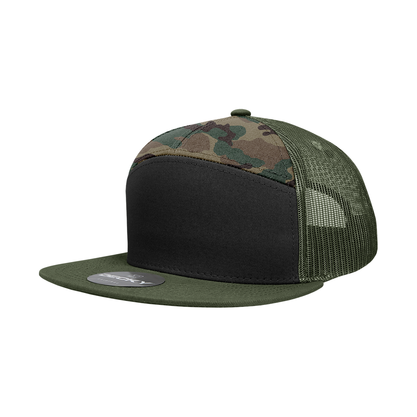 Decky 1133 Trucker Hat - Structured, Flat Brim