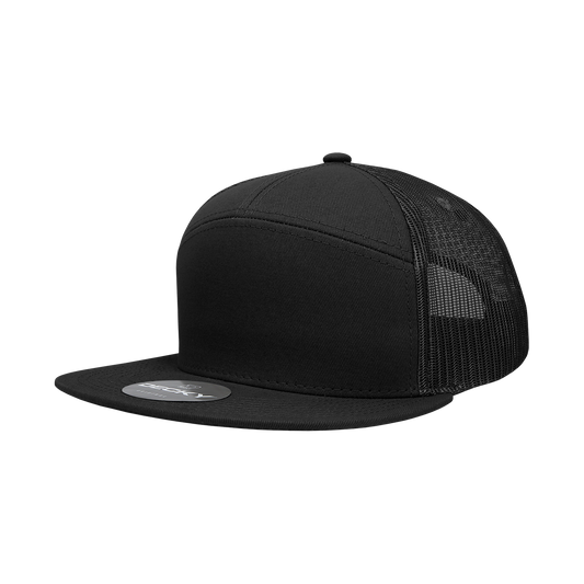 Decky 1133 Trucker Hat - Structured, Flat Brim