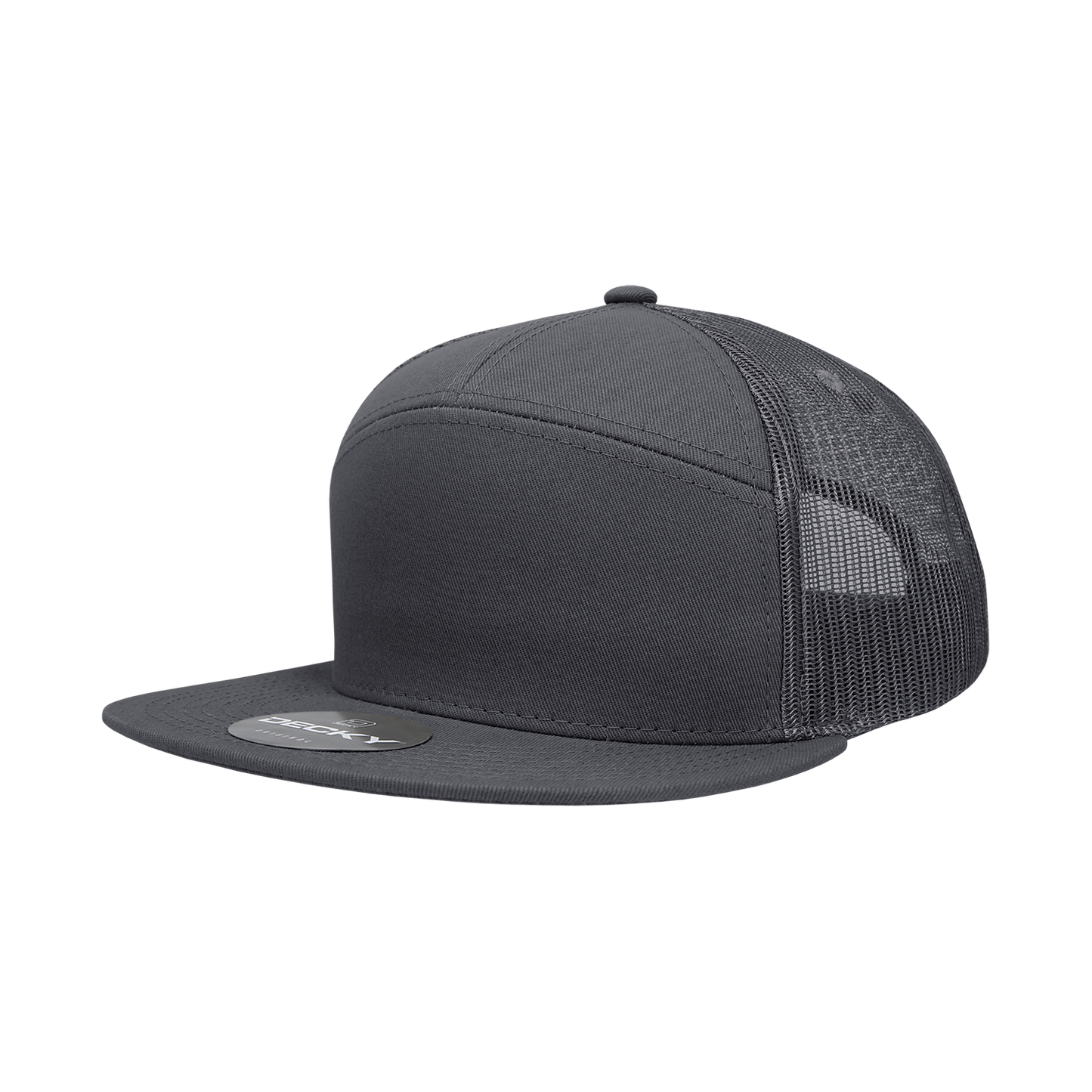 Decky 1133 Trucker Hat - Structured, Flat Brim