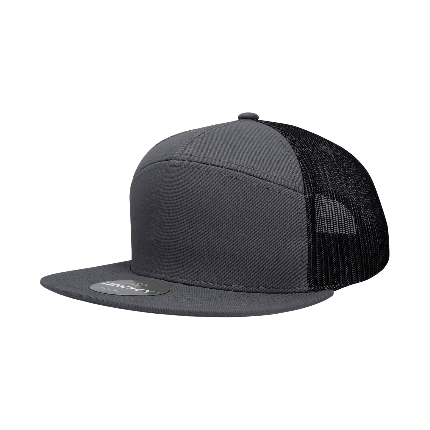 Decky 1133 Trucker Hat - Structured, Flat Brim