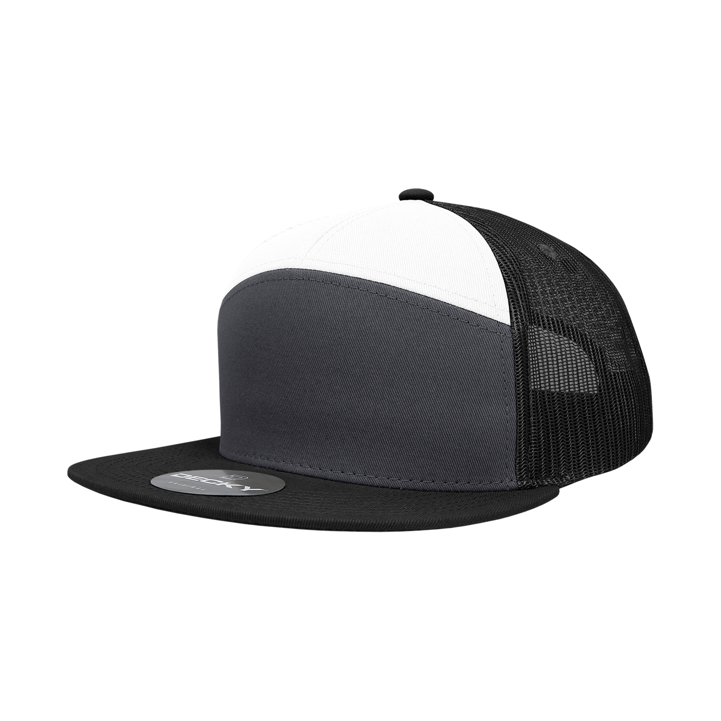 Decky 1133 Trucker Hat - Structured, Flat Brim