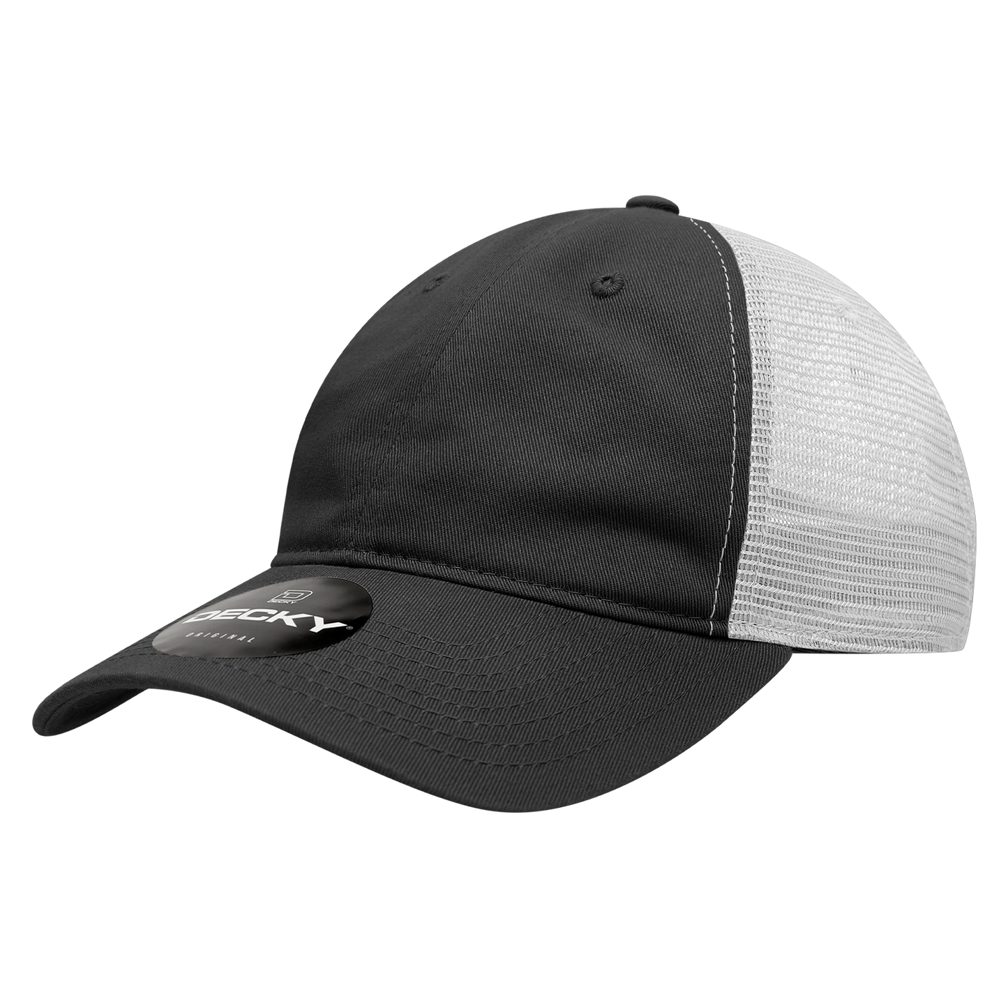 Decky 120 Trucker Hat - 100% Cotton, Curved Brim