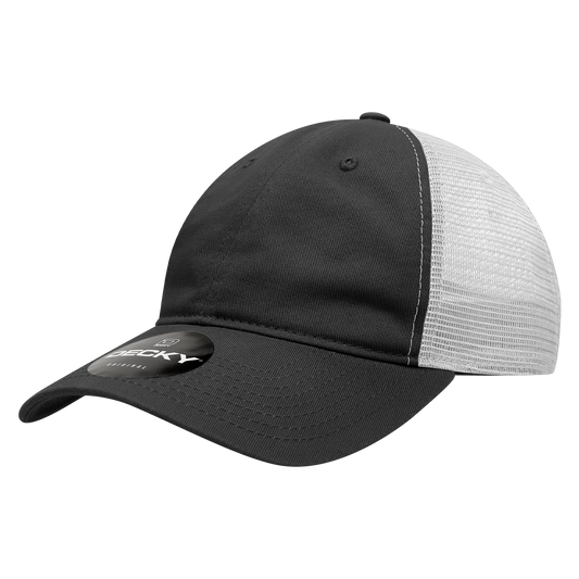 Decky 120 Trucker Hat - 100% Cotton, Curved Brim
