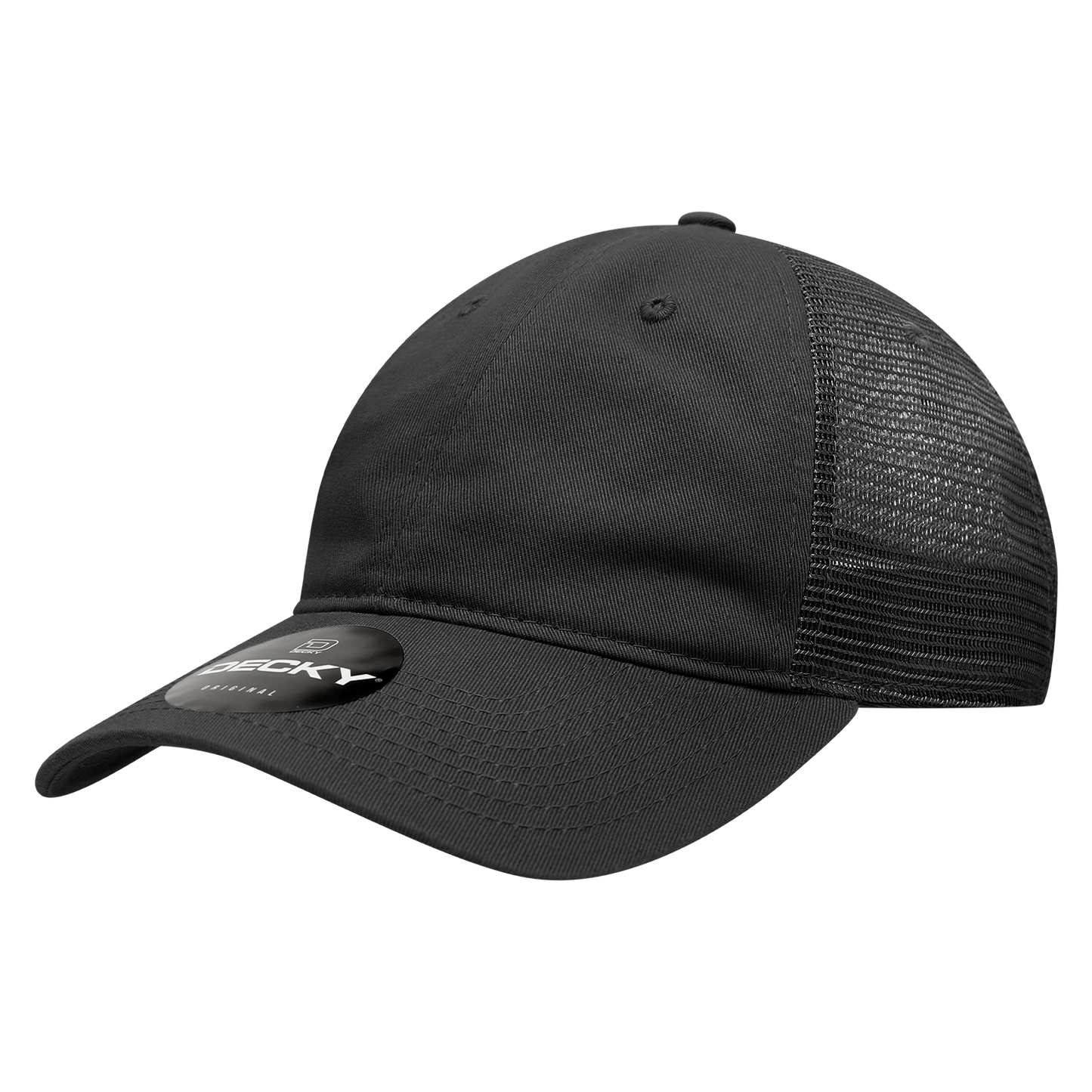 Decky 120 Trucker Hat - 100% Cotton, Curved Brim