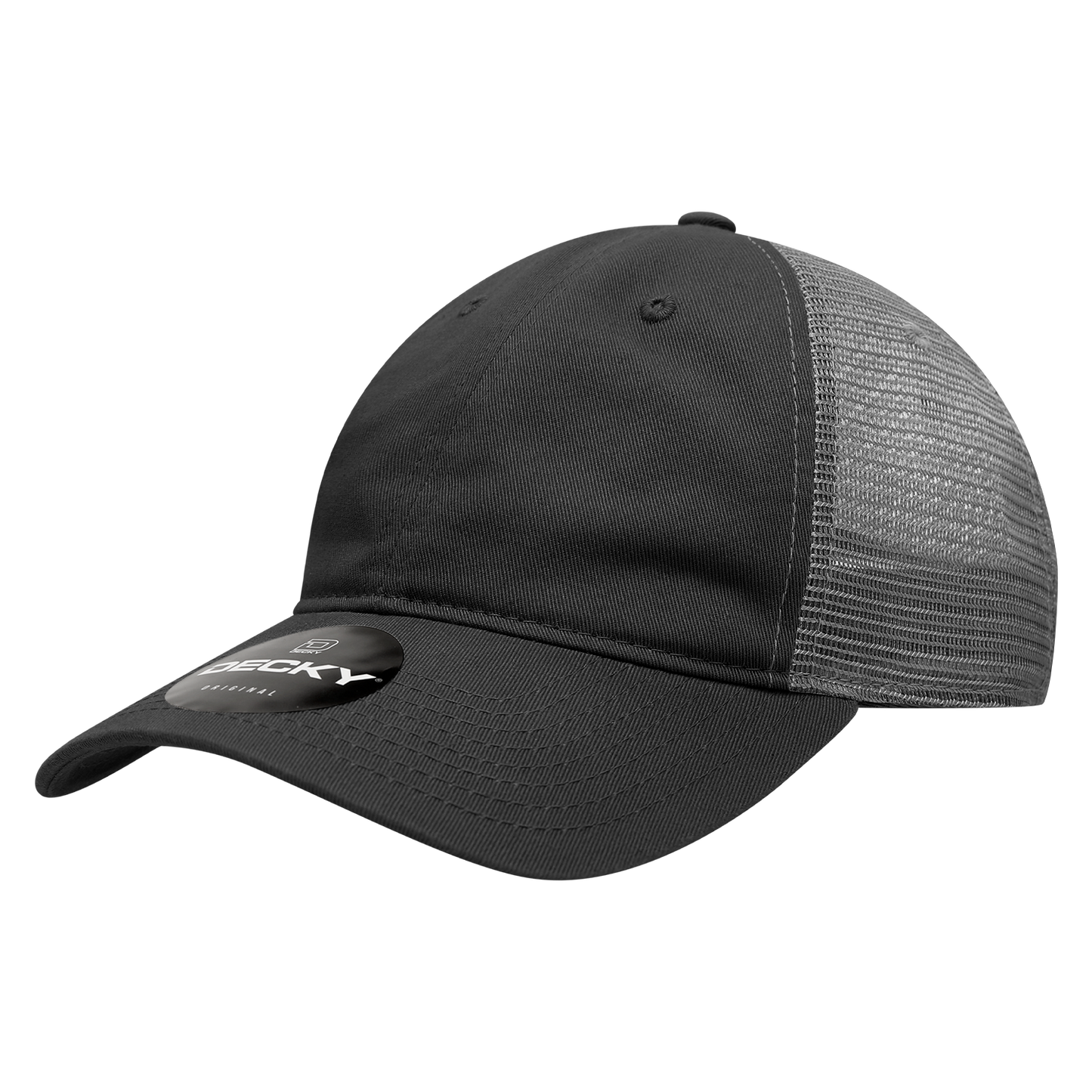 Decky 120 Trucker Hat - 100% Cotton, Curved Brim