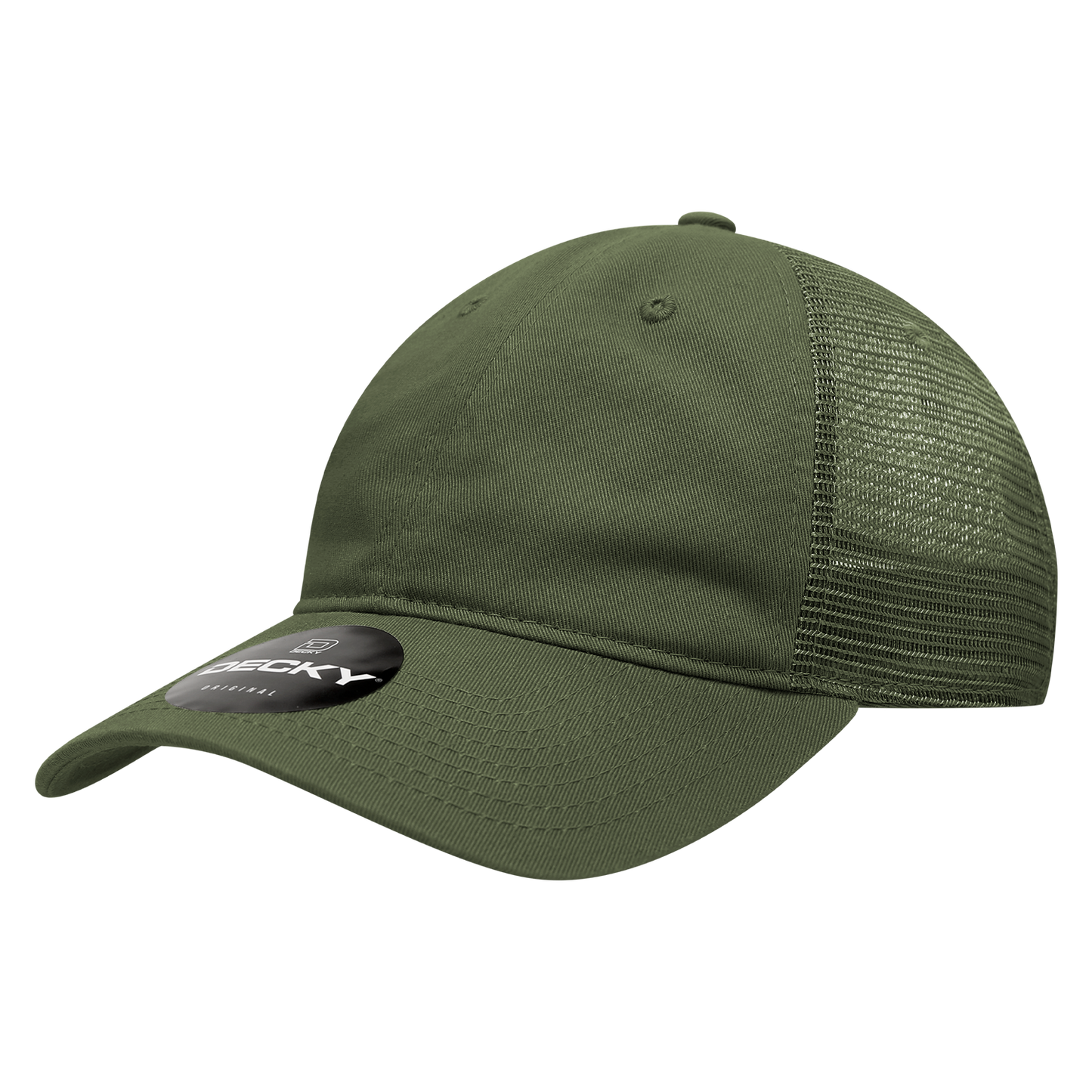 Decky 120 Trucker Hat - 100% Cotton, Curved Brim