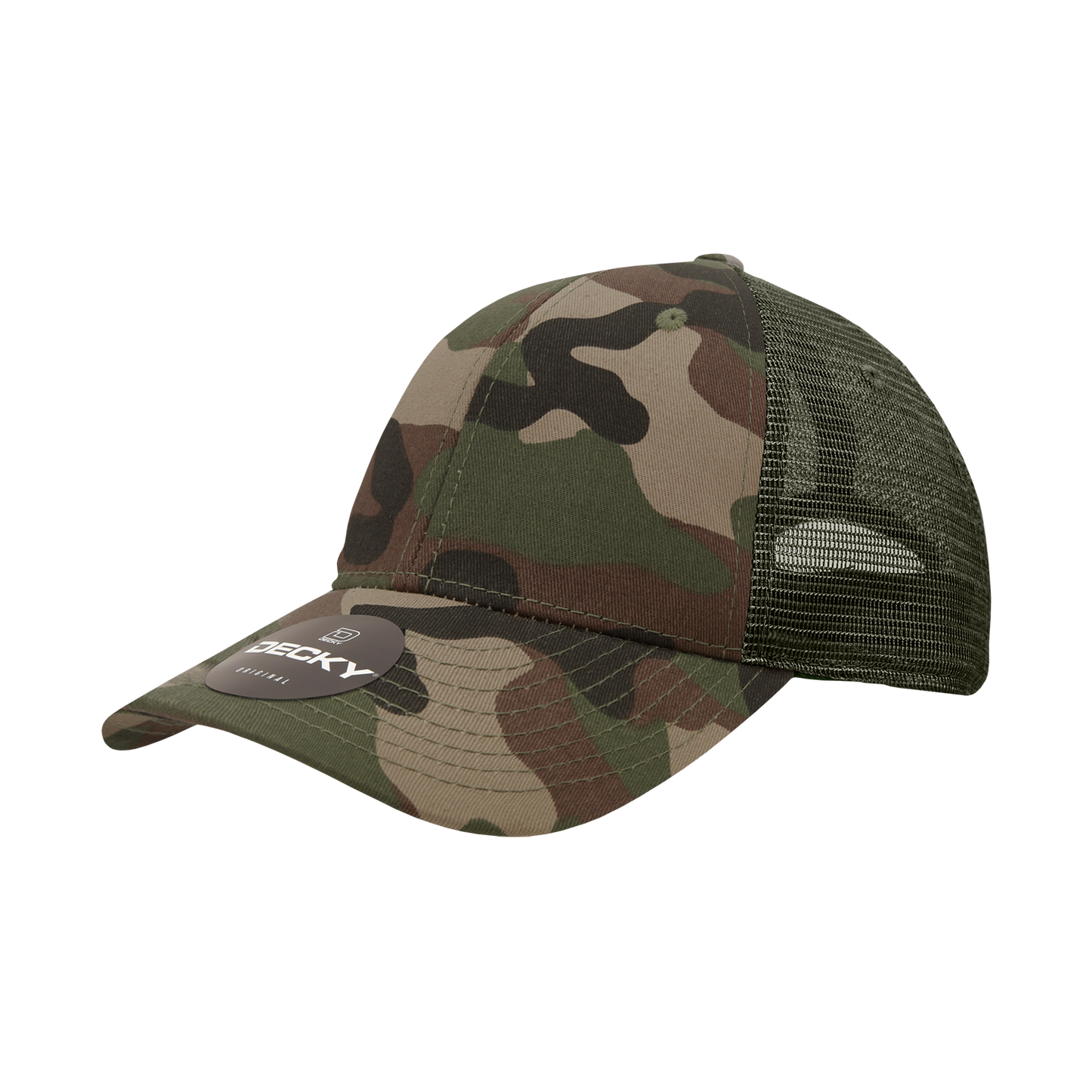 Decky 120 Trucker Hat - 100% Cotton, Curved Brim