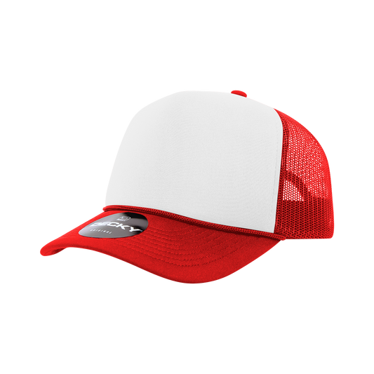 Decky 5 Panel Mid Profile Structured Two Tone Foam Trucker