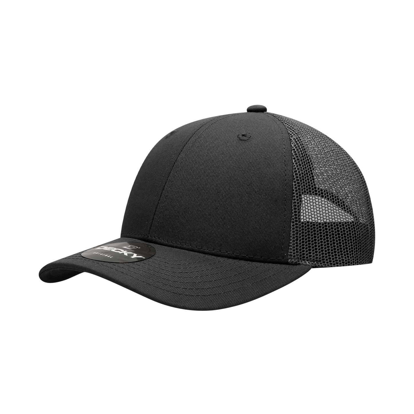 Decky 214 Trucker Hat - Structured, Curved Brim