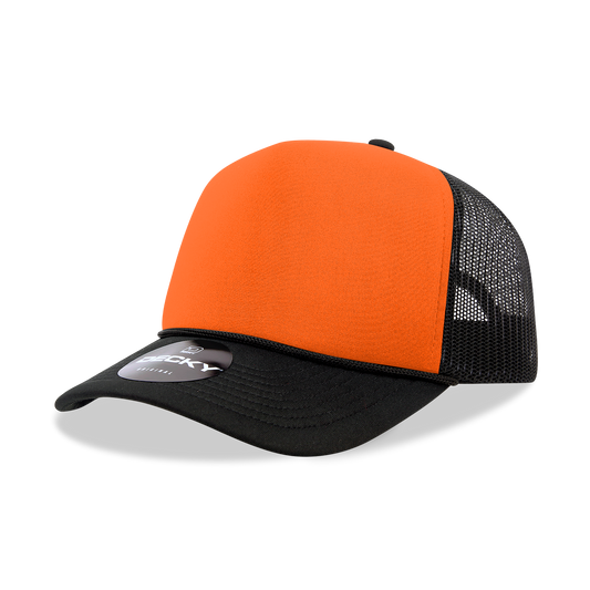 Decky 6 Panel Mid Profile Structured Plaid Trucker