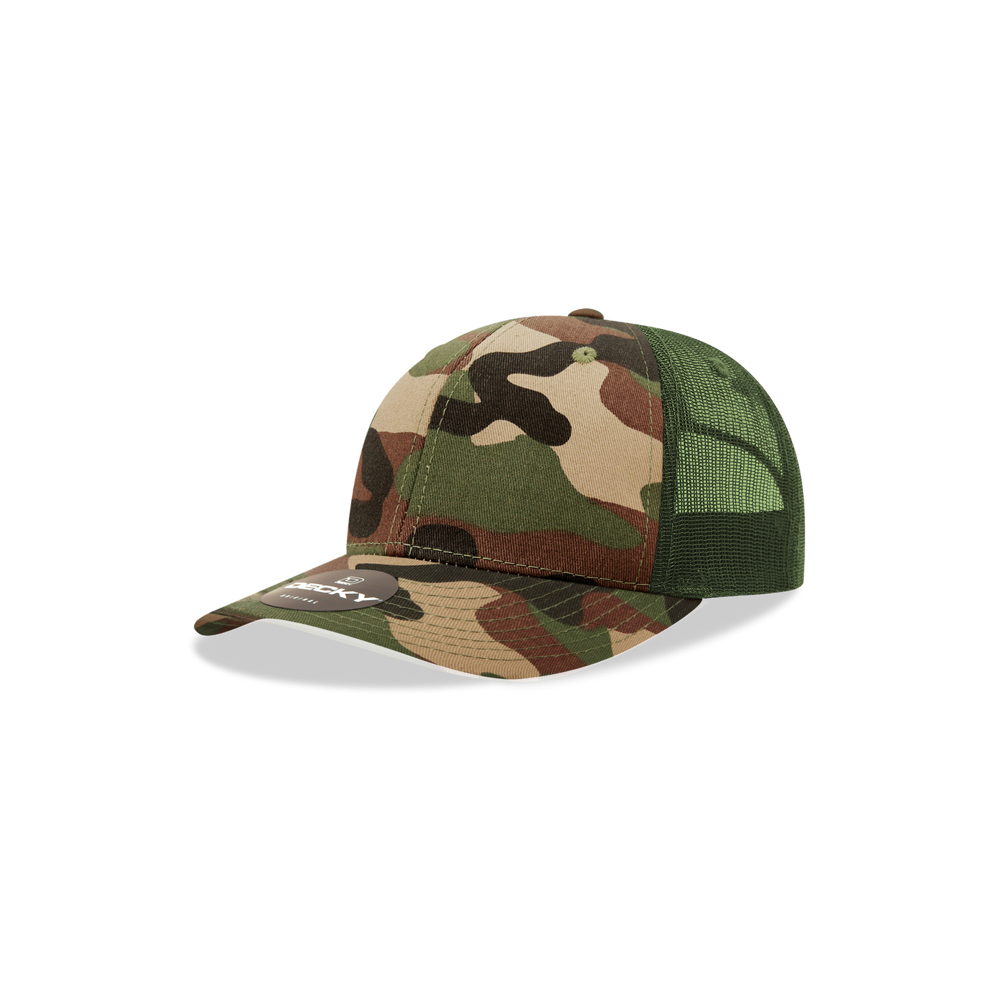 Decky 5019 Trucker Hat - Structured, Curved Brim