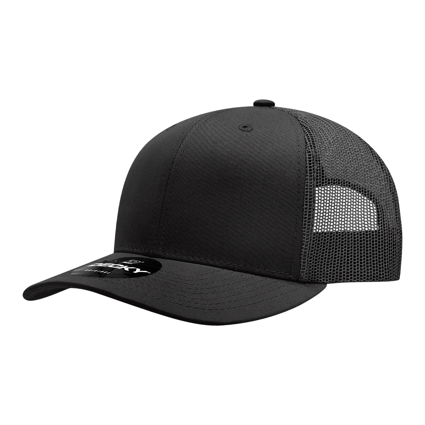 Decky 6021 Trucker Hat - 100% Polyester, Structured