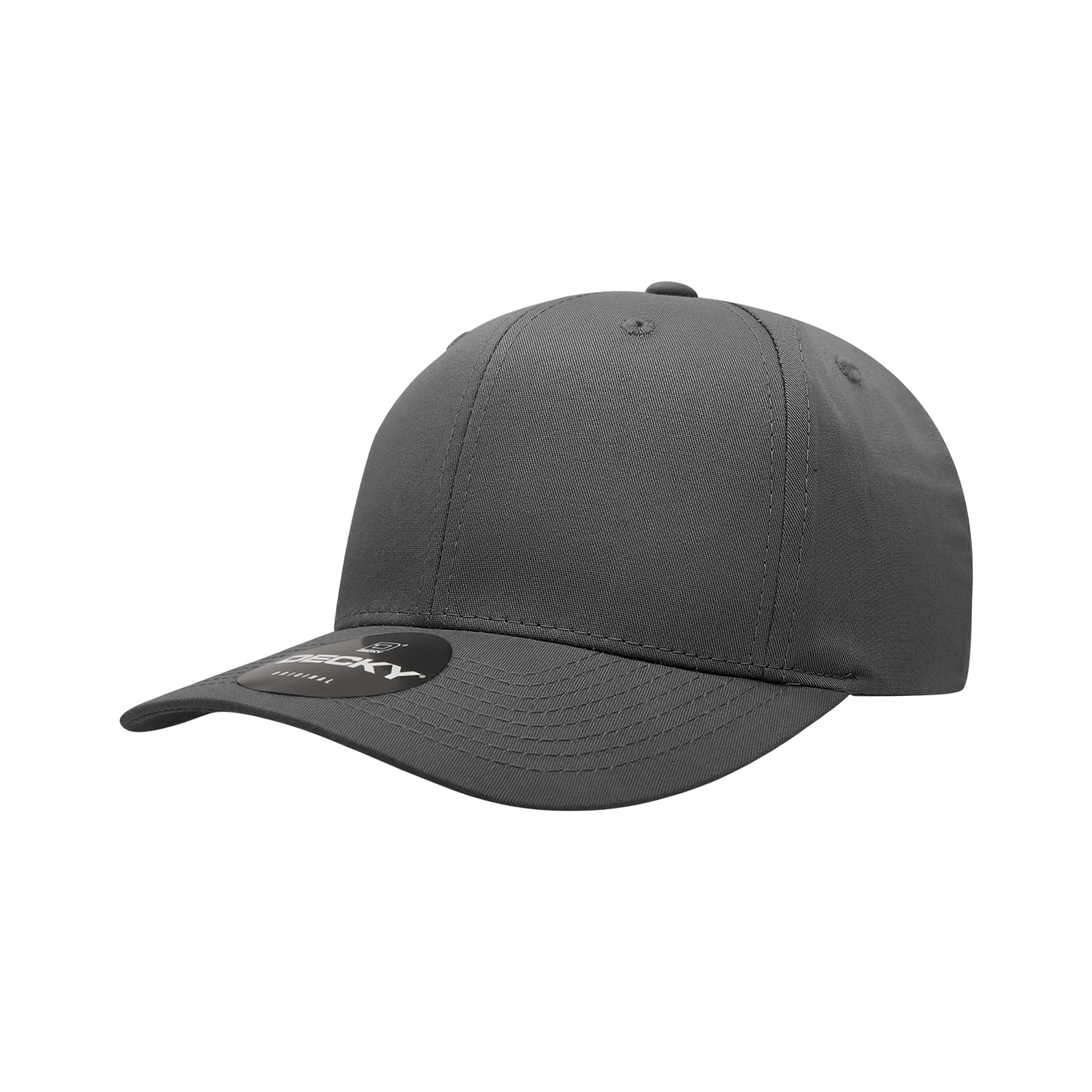 Decky 6022 Snapback Cap - Structured, Curved Brim