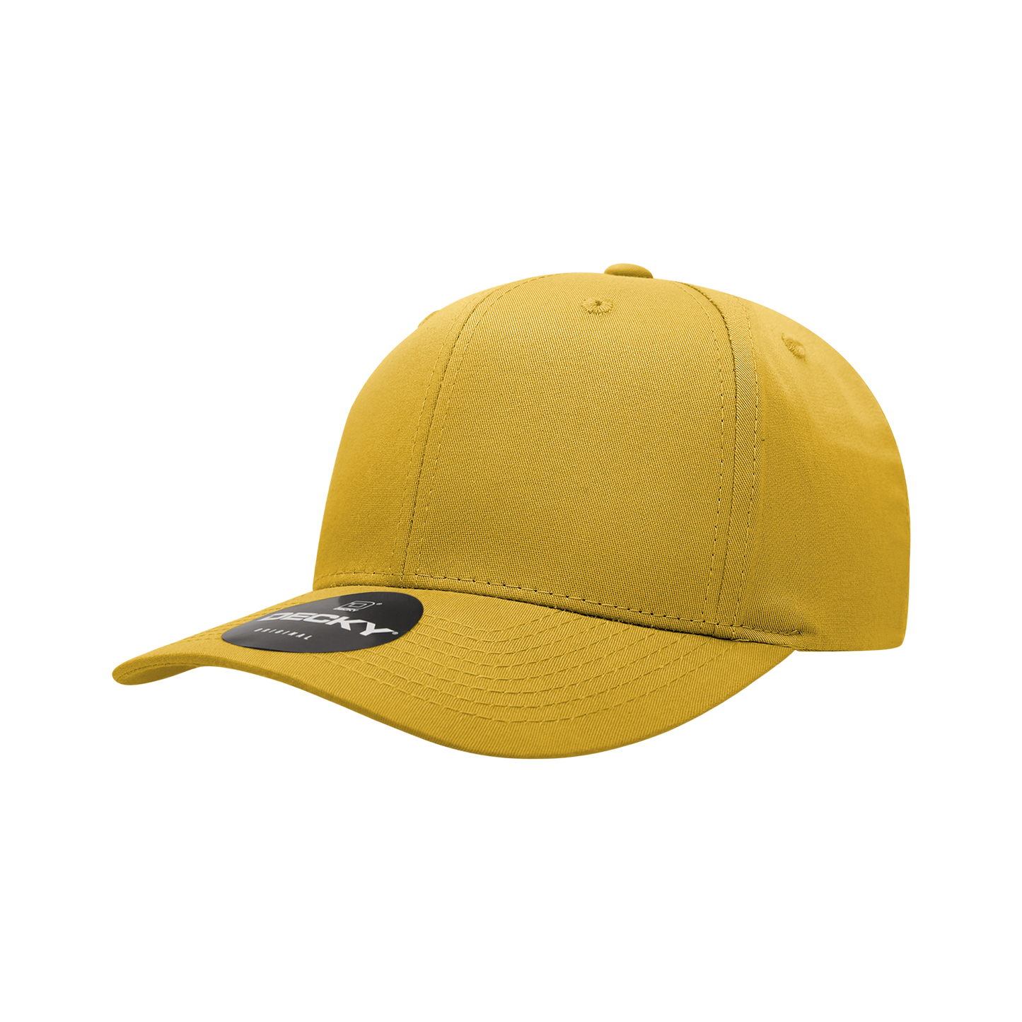 Decky 6022 Snapback Cap - Structured, Curved Brim