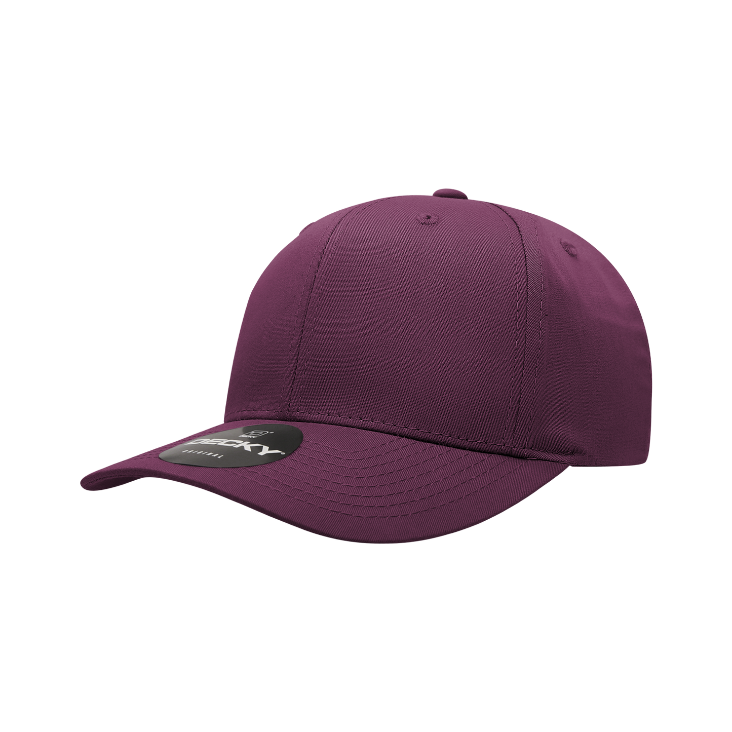 Decky 6022 Snapback Cap - Structured, Curved Brim