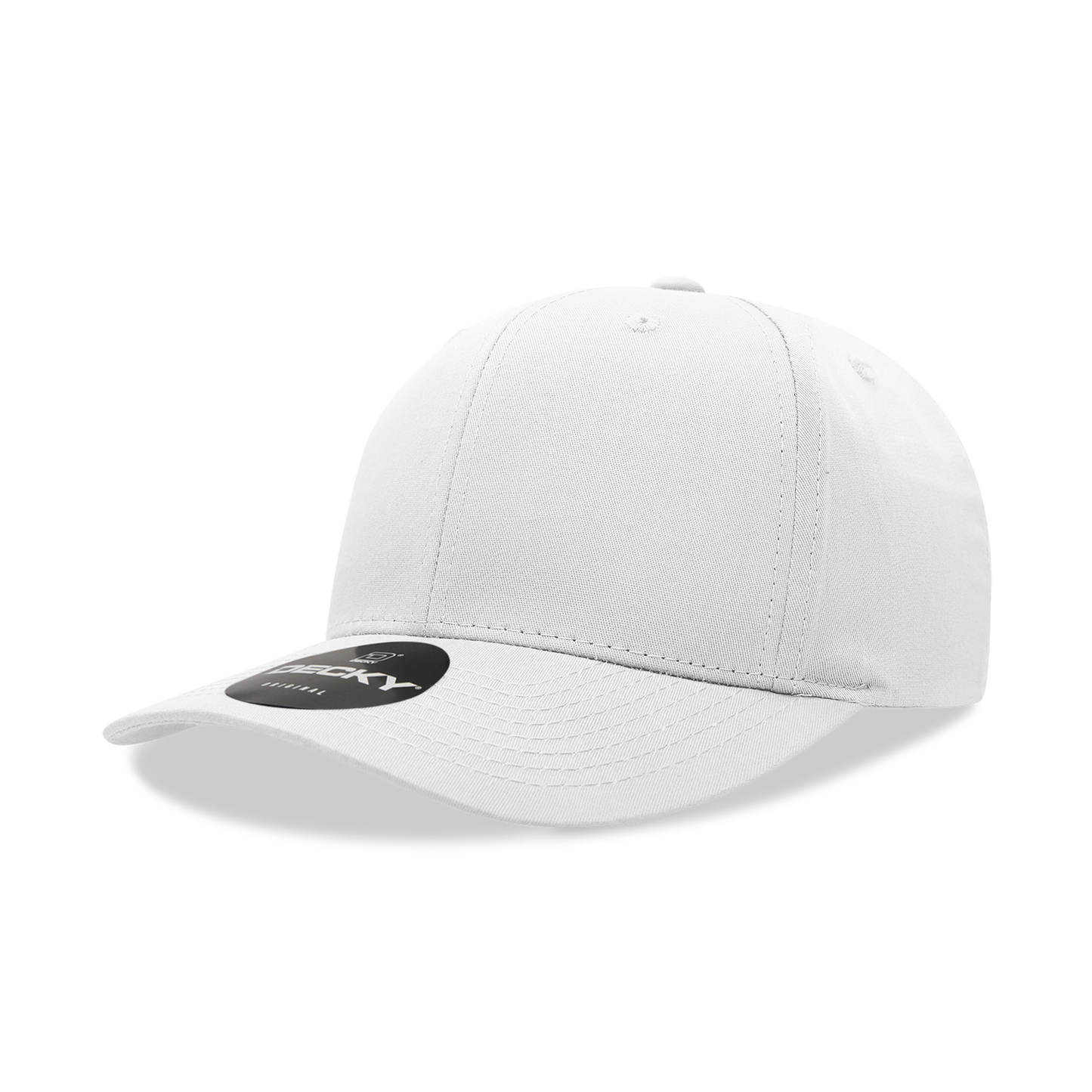 Decky 6022 Snapback Cap - Structured, Curved Brim