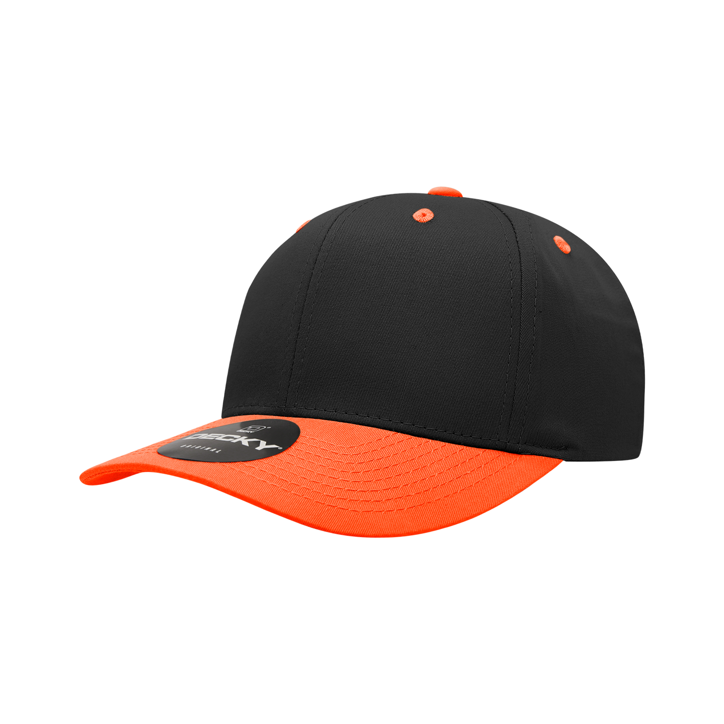 Decky 6022 Snapback Cap - Structured, Curved Brim