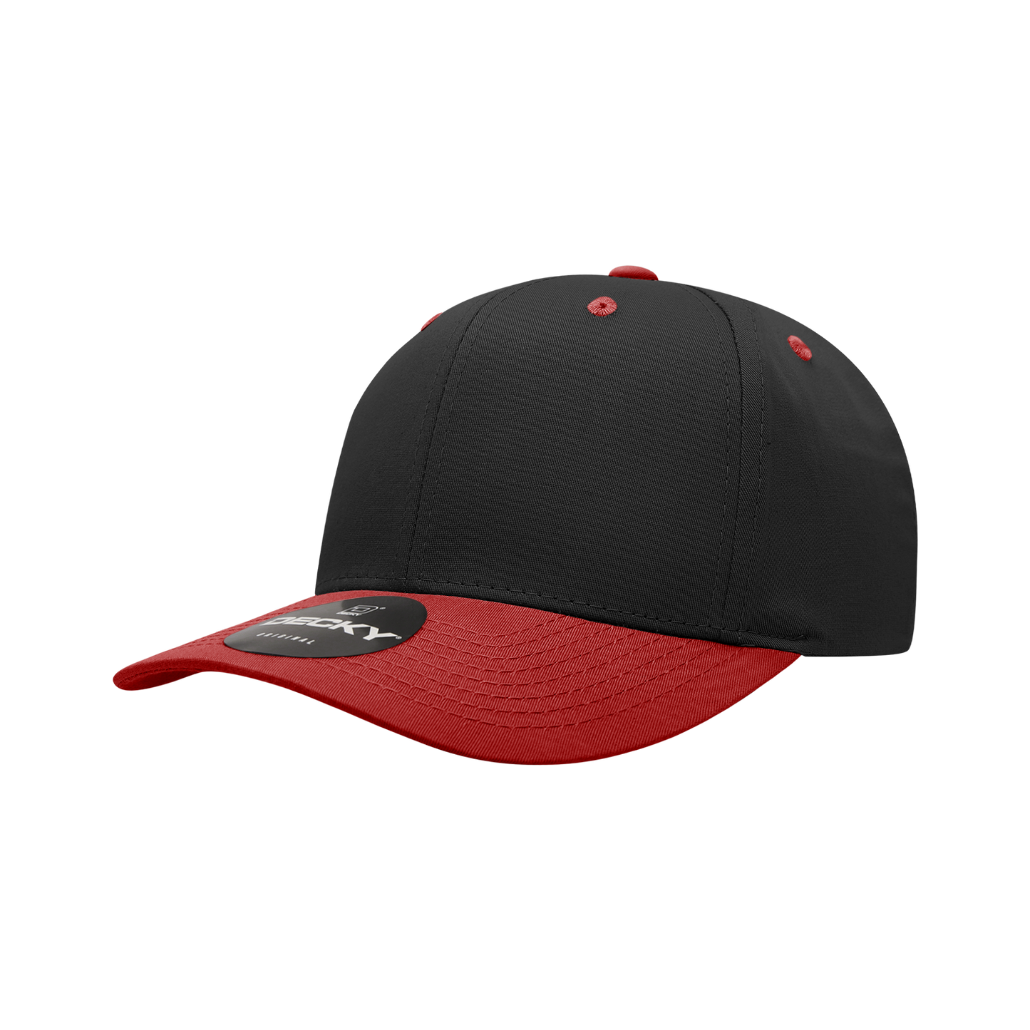 Decky 6022 Snapback Cap - Structured, Curved Brim