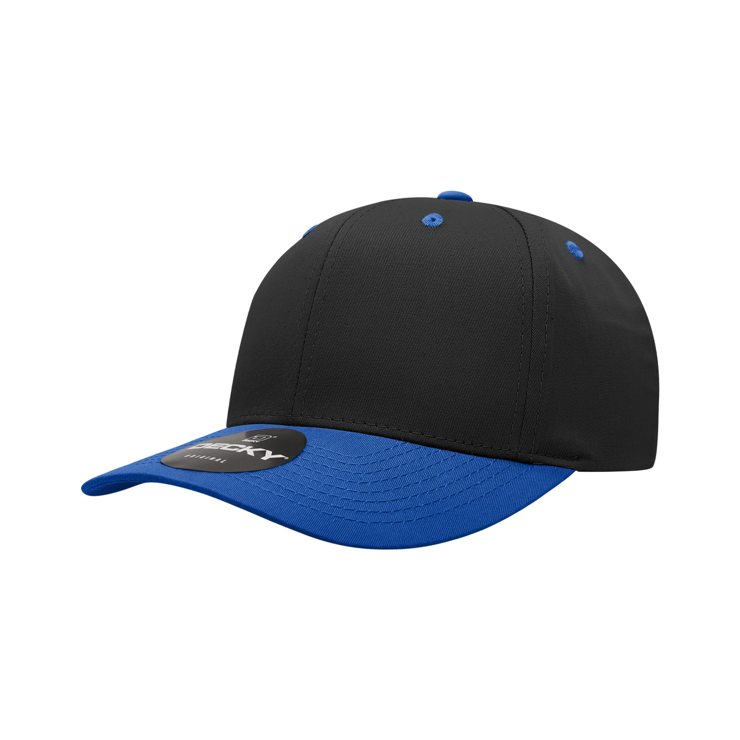 Decky 6022 Snapback Cap - Structured, Curved Brim