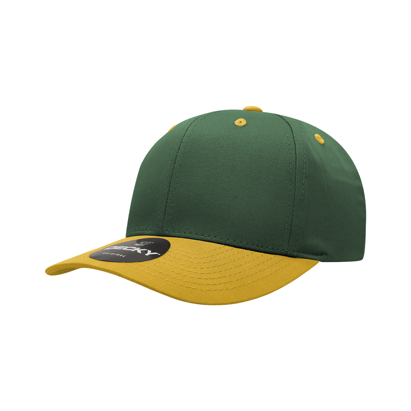 Decky 6022 Snapback Cap - Structured, Curved Brim