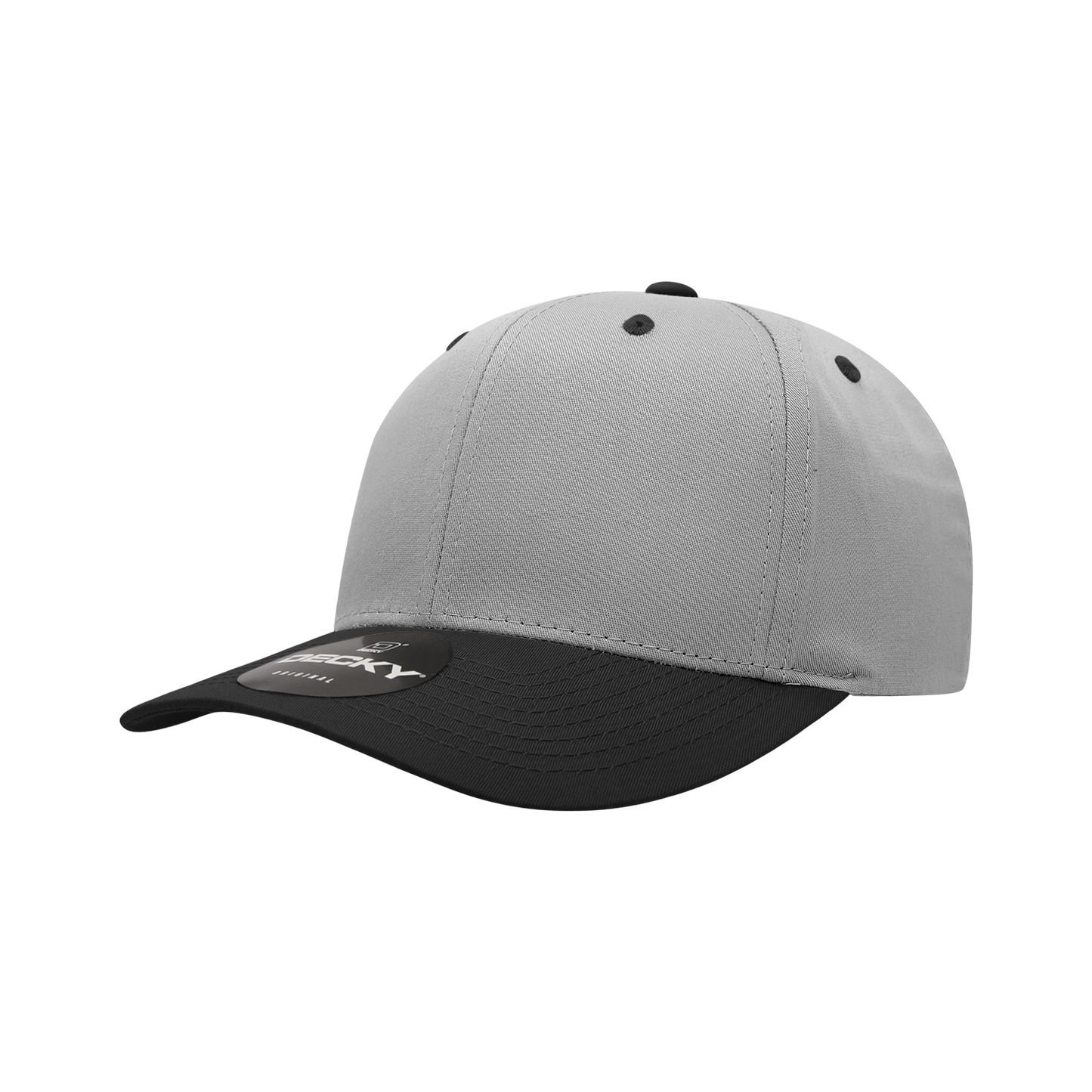 Decky 6022 Snapback Cap - Structured, Curved Brim