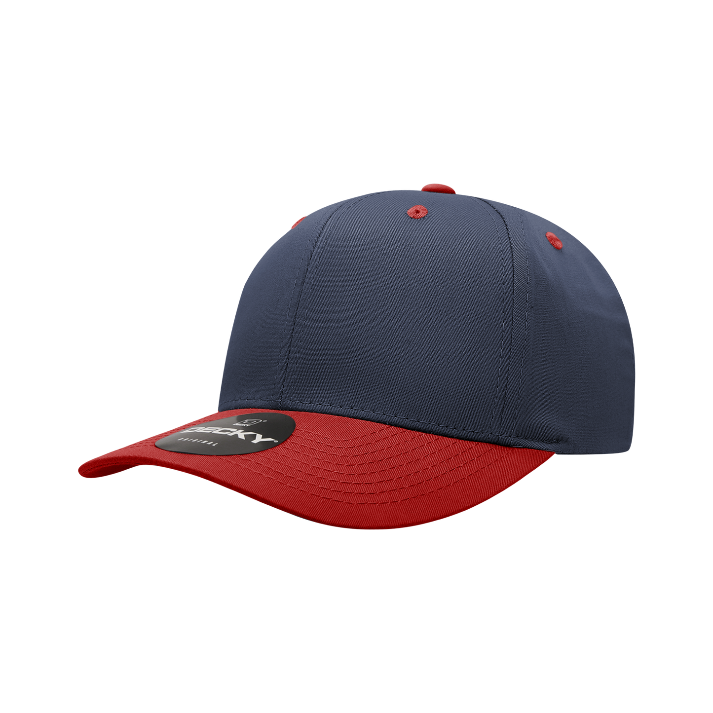 Decky 6022 Snapback Cap - Structured, Curved Brim