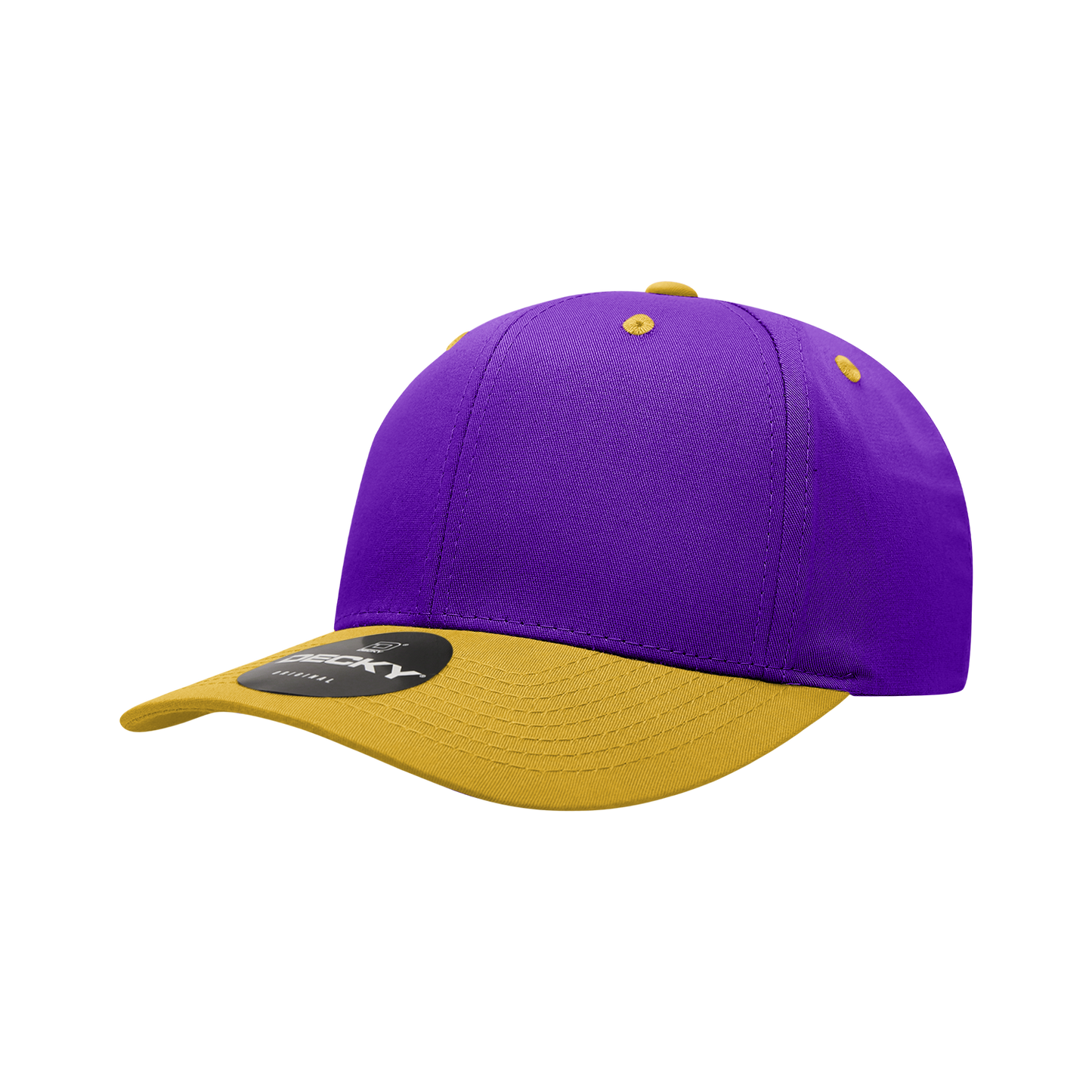 Decky 6022 Snapback Cap - Structured, Curved Brim