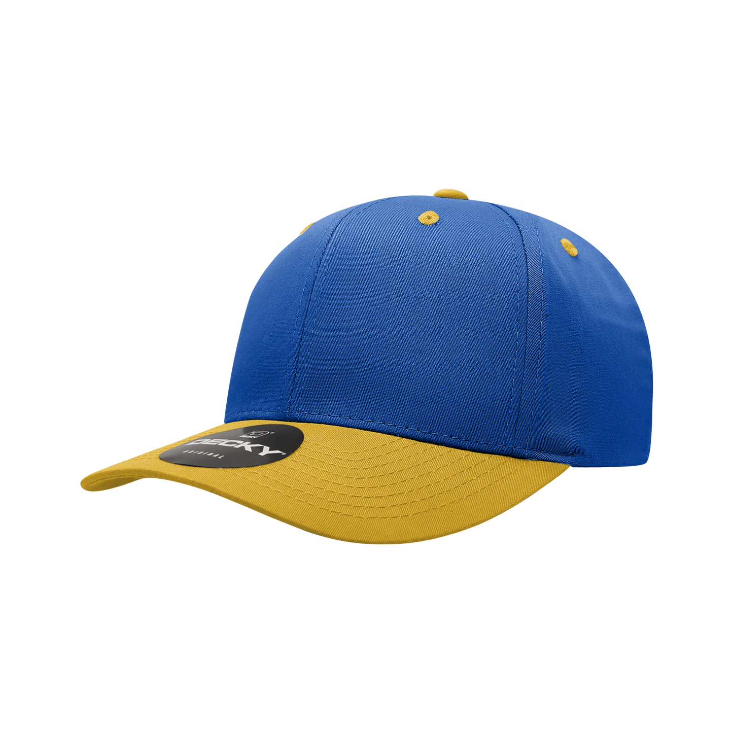 Decky 6022 Snapback Cap - Structured, Curved Brim