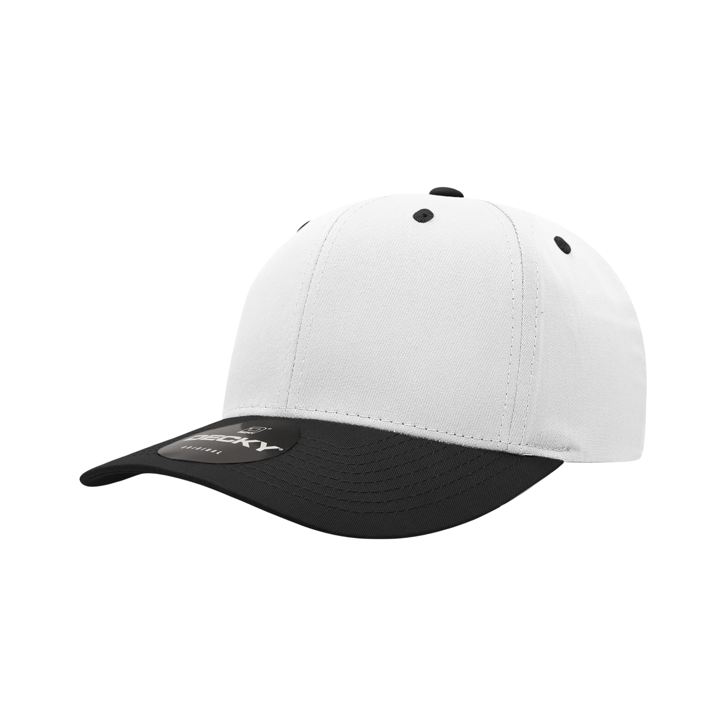 Decky 6022 Snapback Cap - Structured, Curved Brim