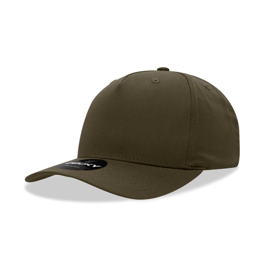 Decky 5 Panel Mid Profile Structured Cotton Blend Cap
