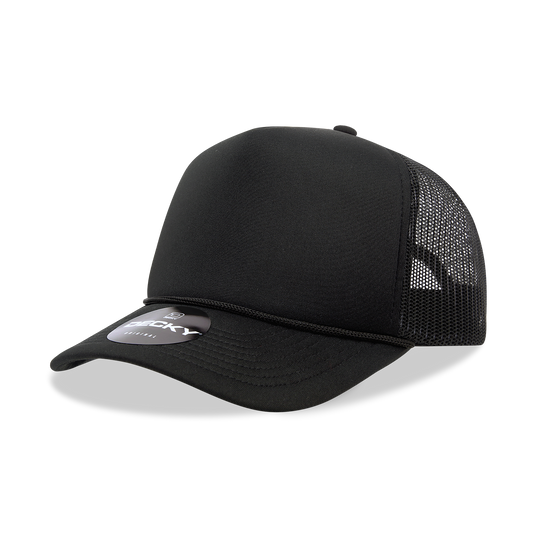 Decky 6025 Trucker Hat - Structured, Curved Brim