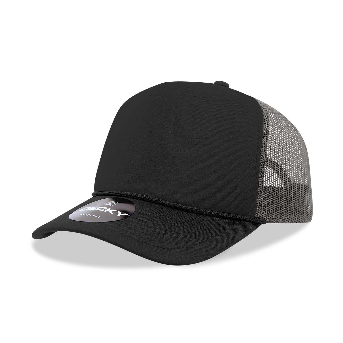 Decky 6025 Trucker Hat - Structured, Curved Brim