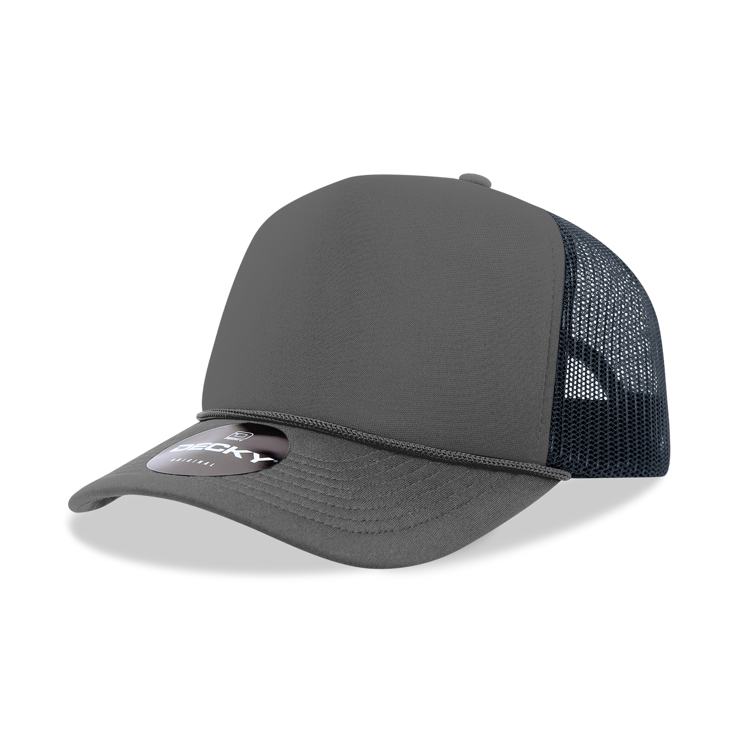 Decky 6025 Trucker Hat - Structured, Curved Brim