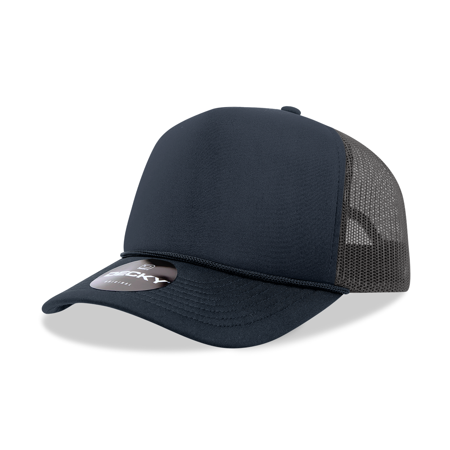 Decky 6025 Trucker Hat - Structured, Curved Brim