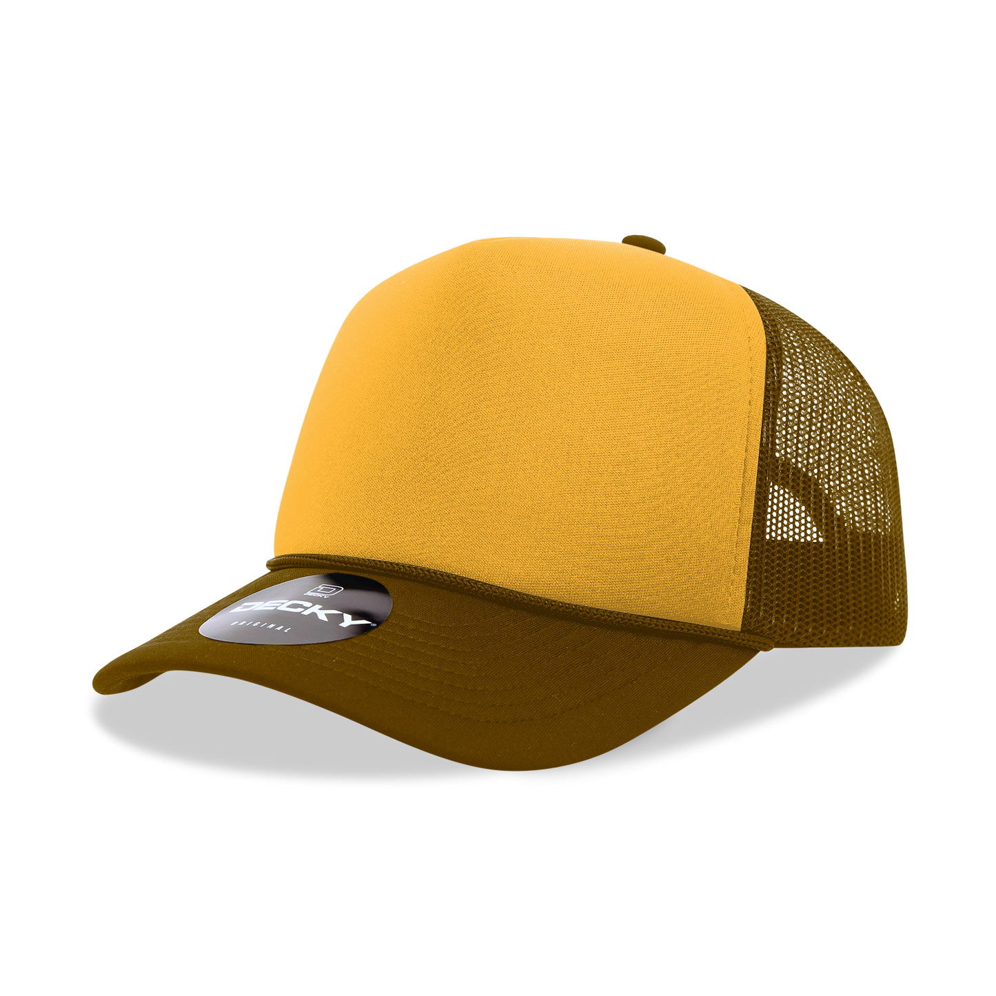 Decky 6025 Trucker Hat - Structured, Curved Brim