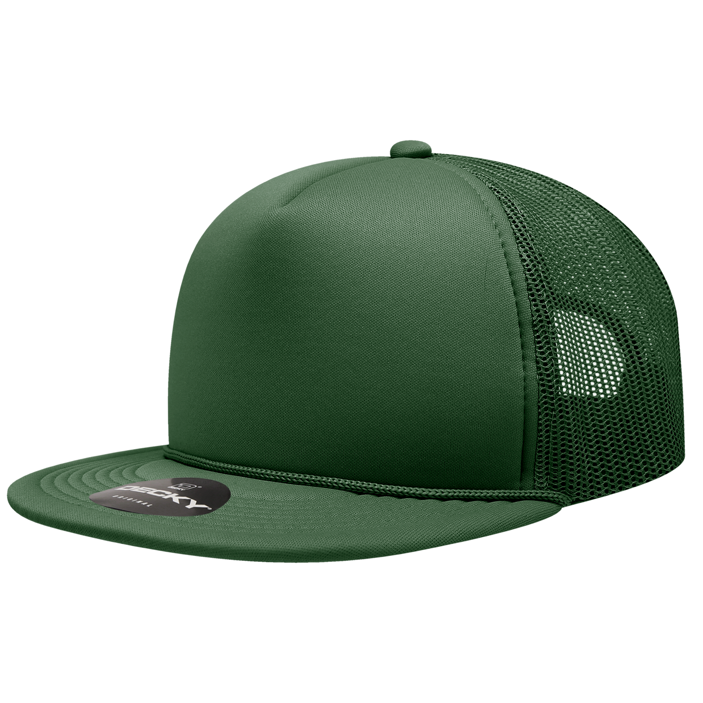 Decky 6026 Trucker Hat - Structured, Flat Brim