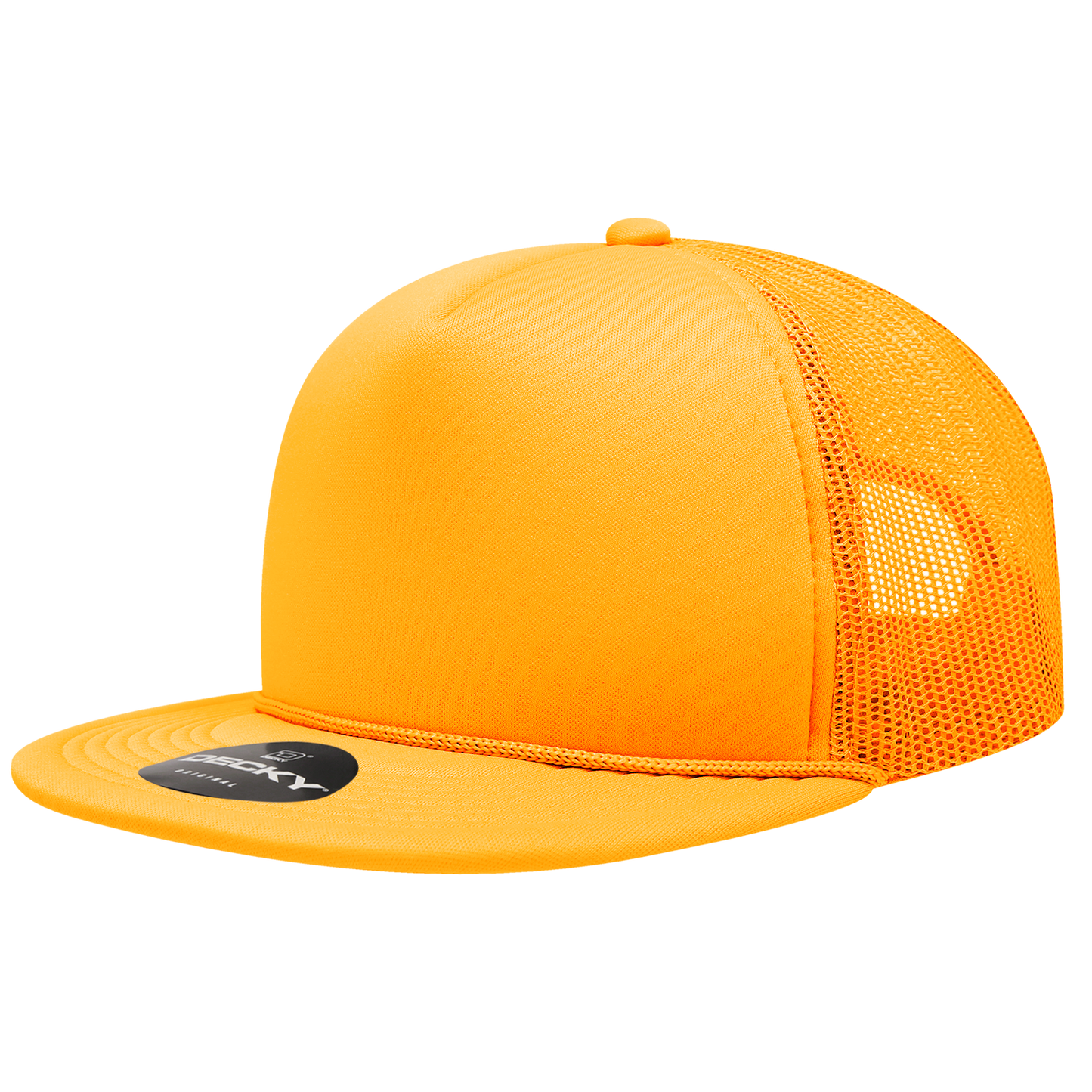Decky 6026 Trucker Hat - Structured, Flat Brim