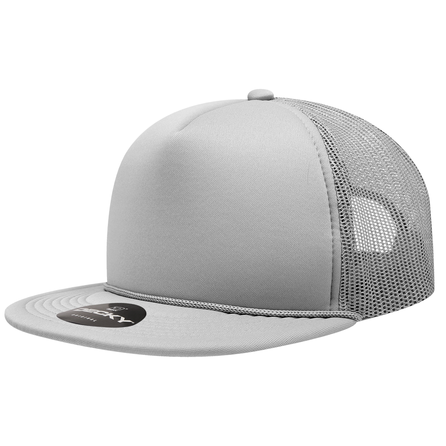 Decky 6026 Trucker Hat - Structured, Flat Brim