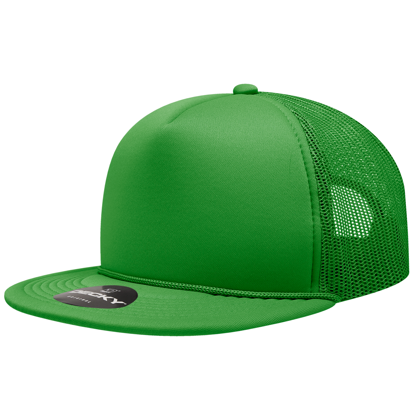 Decky 6026 Trucker Hat - Structured, Flat Brim