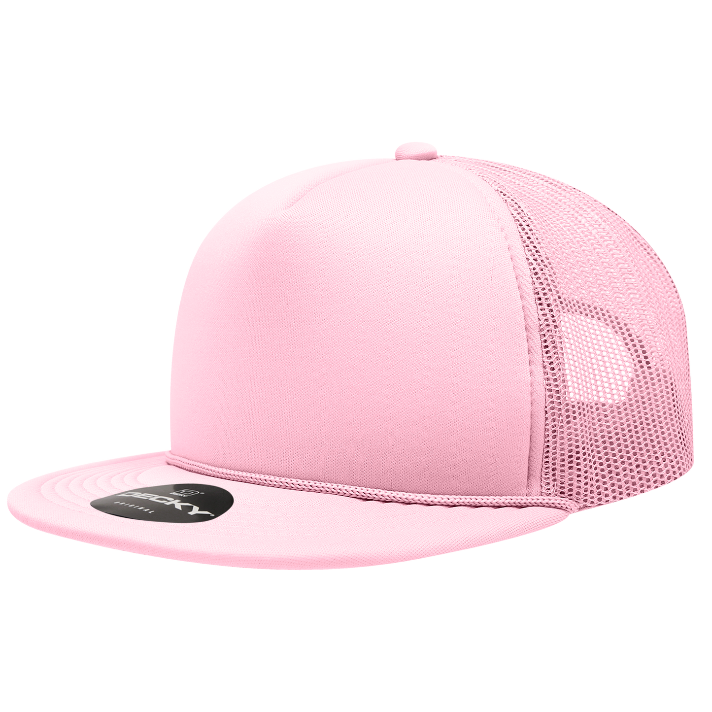 Decky 6026 Trucker Hat - Structured, Flat Brim