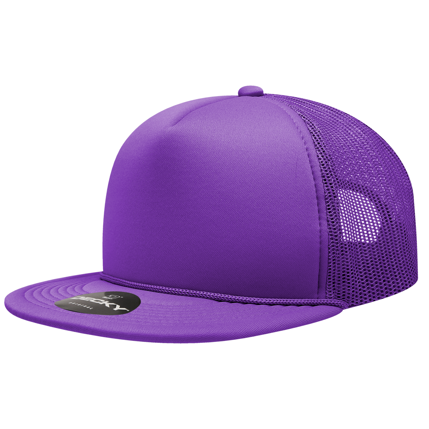 Decky 6026 Trucker Hat - Structured, Flat Brim