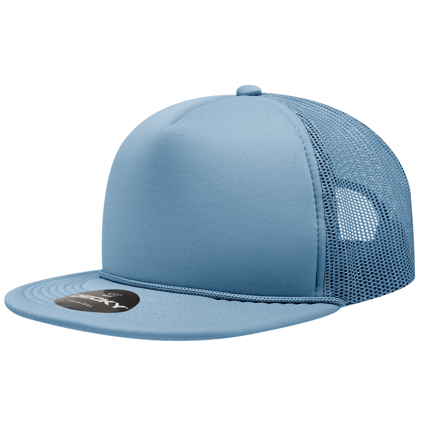 Decky 6026 Trucker Hat - Structured, Flat Brim
