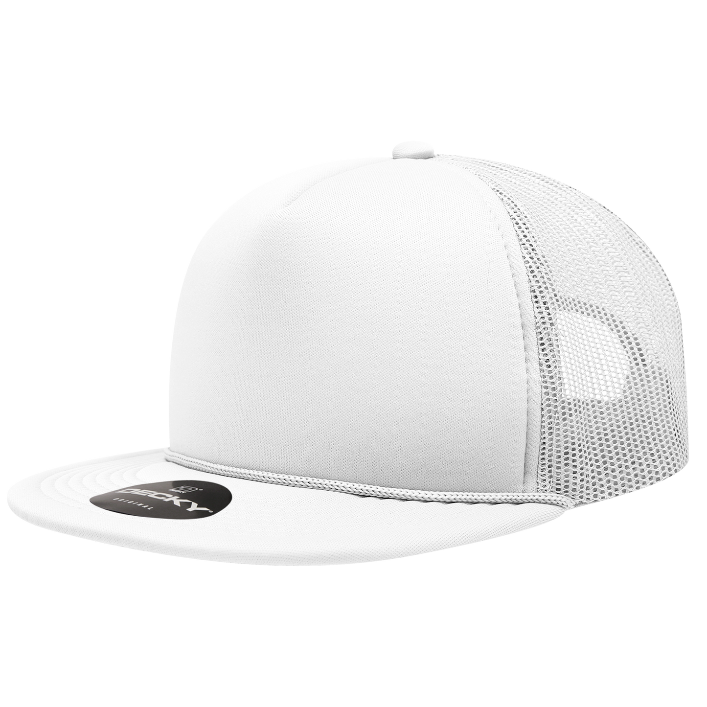Decky 6026 Trucker Hat - Structured, Flat Brim